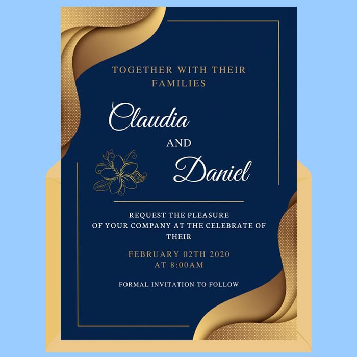 Blue Minimalist Wedding