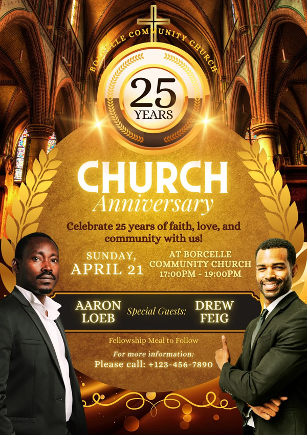 25th years Church Anniversary 